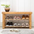 thumbnail image 5 of 3-Tier Bamboo Shoe Rack Bench up to 300lbs Sturdy Shoe Organizer for Entryway Bedroom Living Room Balcony, 5 of 10