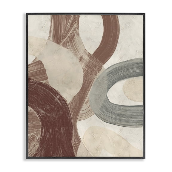 Stupell Industries Contemporary Neutral Shapes Expression Black Framed Giclee Art, 11 x 14, by June Erica Vess