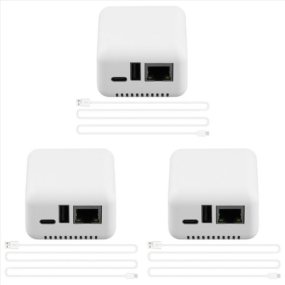 3X Servidor de Impresión Mini P330 con Conexión por Cable USB 2.0, Fácil Impresión, Servidor de Impresión Mini NP330 con Impresión en la Nube