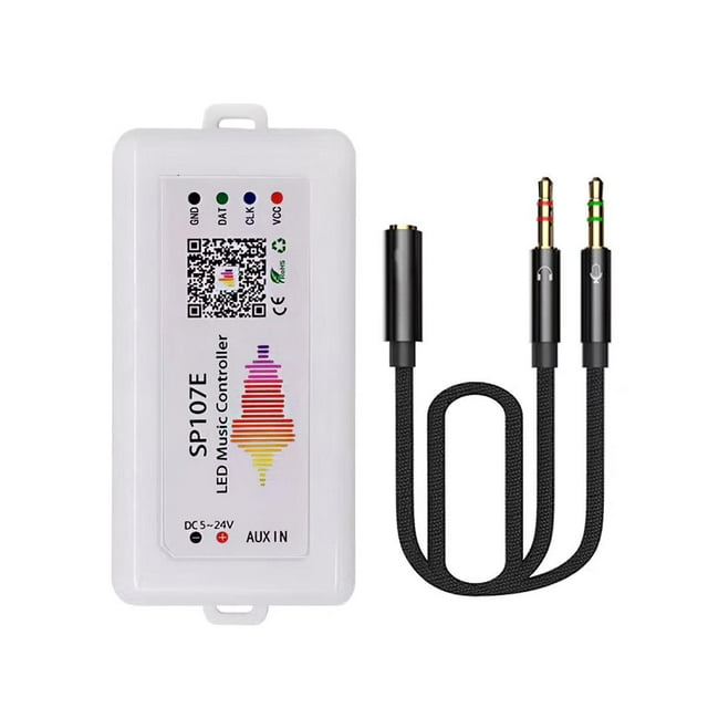 Injueey Controlador de música Bluetooth LED inteligente Controlador de tira de luz Bluetooth Controlador de espectro de música Iluminación y accesorios Injueey HA017437-00