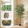 thumbnail image 4 of Outsunny 5.3 FT Potted Artificial Tree Ficus for Indoor Home Decor, 4 of 10