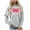 Gray, variant on Valentine Crewneck Sweatshirts Womens Long Sleeve Cute Valentines Day Sweater Pullover Heart Bow Holiday Outfits, L Pink