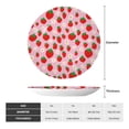 thumbnail image 2 of Kdxio Hand Drawn Strawberry Bone China Decorative Plate Ceramic Decorative Plate for Home Office Wall Stand Decorative Plates for Home Bedroom-7in, 2 of 6