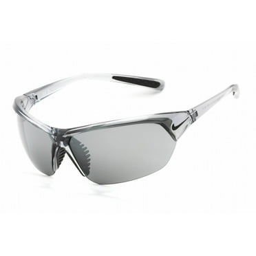 Nike Skylon Ace Men's Wolf Grey Semi-Rimless Sport Wrap Sunglasses - Made in Italy