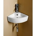 thumbnail image 3 of Elite Sinks EC9808 Porcelain Wall-Mounted Corner Sink, White, 3 of 4