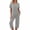 Gray, variant on Women's Sleepwear Capri Pajama Sets Short Sleeve Soft Two-Piece Pjs V Neck Tops Capri Pants with Pockets S-3XL