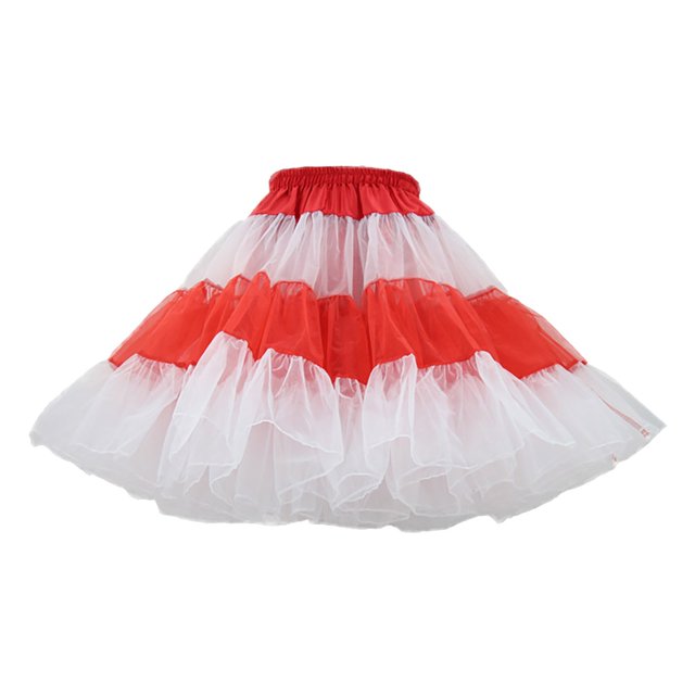 Gibobby ganchos para faldas con pinzas Falda multicolor de color caramelo para mujer, enagua de medio cuerpo, falda corta pequeña colorida(Rojo, M)