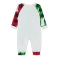 thumbnail image 4 of Christmas Family Matching Pajamas Set Xmas Tree Letters Print Tops+Plaid Pants Set Holiday Pjs Sleepwear Loungwear Outfit, 4 of 7