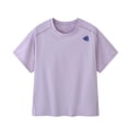 thumbnail image 2 of ITSAME Boys Girls Athletic Shirts, Crewneck Tops Cotton Quick-Dry Letter Print Summer Sport T-Shirts Purple Size 14-15, 2 of 4