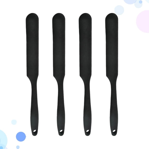 LOLIPPYY 4-Piece Pastry Tool Set for Baking and Cream Spreading, Black Kitchenware for Home Cooks