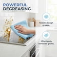 thumbnail image 5 of Unique Bargains 3pcs Microfiber Wash Cloths for Washing Dishes Rags Light Blue 12" x 12", 5 of 8