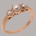 thumbnail image 2 of LBG British Made 14k Rose Gold Cultured Pearl Womens Promise Ring - 33 size options - Size 9.5, 2 of 7