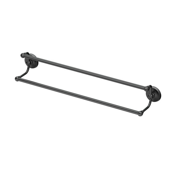 Gatco 5375MX Designer II 24" Double Towel Bar, Matte Black