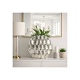 thumbnail image 3 of Elegant Oval Metal Vase for Living Room and Home Decor - Decorative Flower Vase for Shelf, Bedroom, or Office Decor - Ideal for House Accent and Table Centerpiece - 17", Silver & Metallic, 3 of 13