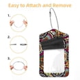 thumbnail image 2 of Square PU Leather 2 Pack Travel Tag - Bag Tag - Suitcase Tag with Privacy Cover and Stainless Steel Ring - Suitable for Travel, Backpack, and Handbag Ethnic Pattern, 2 of 7