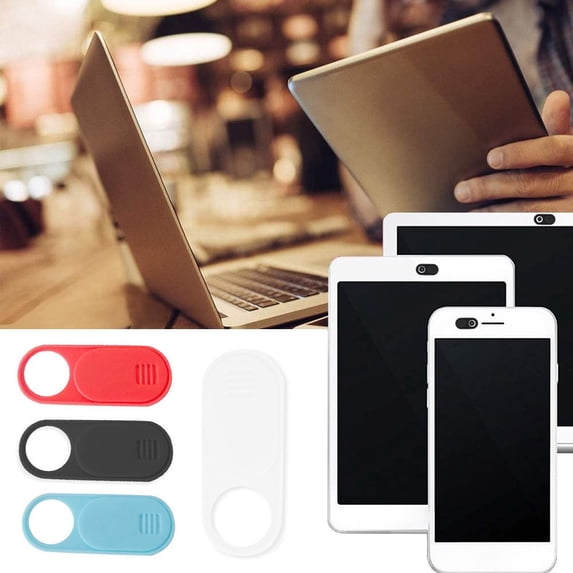 3Pcs Ultra Thin Webcam Cover Camera Slider Privacy Protect Shield for Phone PC,Black