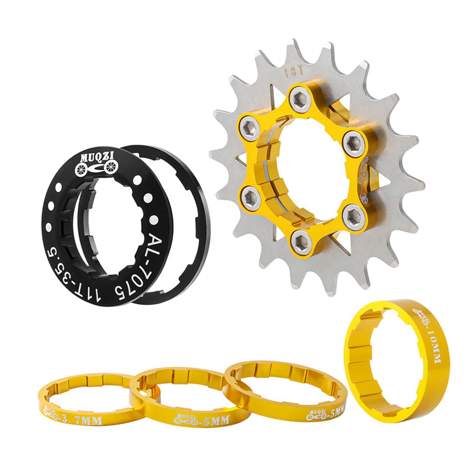 18T Single Speed Spacers Adapter Freewheel Sprocket Refit Parts Bike