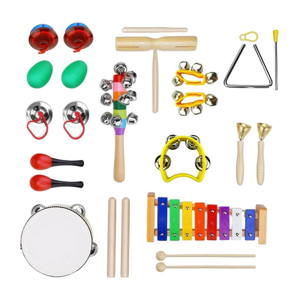 13 Pieces Montessori Wooden Percussion Instruments for Adults Kids