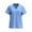 Light Blue, variant on Women's V-Neck Short Sleeve T-Shirt Casual Solid Color Basic Top Nurse Uniform Workwear, Black M