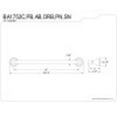 thumbnail image 2 of Kingston Brass BAK175248C 2.5 in. Heritage Bathroom Accessory Set, Polished Chrome - 3 Piece, 2 of 2