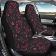 thumbnail image 4 of FOR U DESIGNS Heart Leopard Pattern Car Seat Covers Breathable Car Seat Cover Protector Set for Front Seat, 2 PCS Stretchy Auto Interior Covers Fit for SUV, Truck, Van, 4 of 7