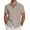 Khaki, variant on COOFANDY Men's Cuban Guayabera Short Sleeve Button Down Shirt - Casual Summer Beach Linen Shirts