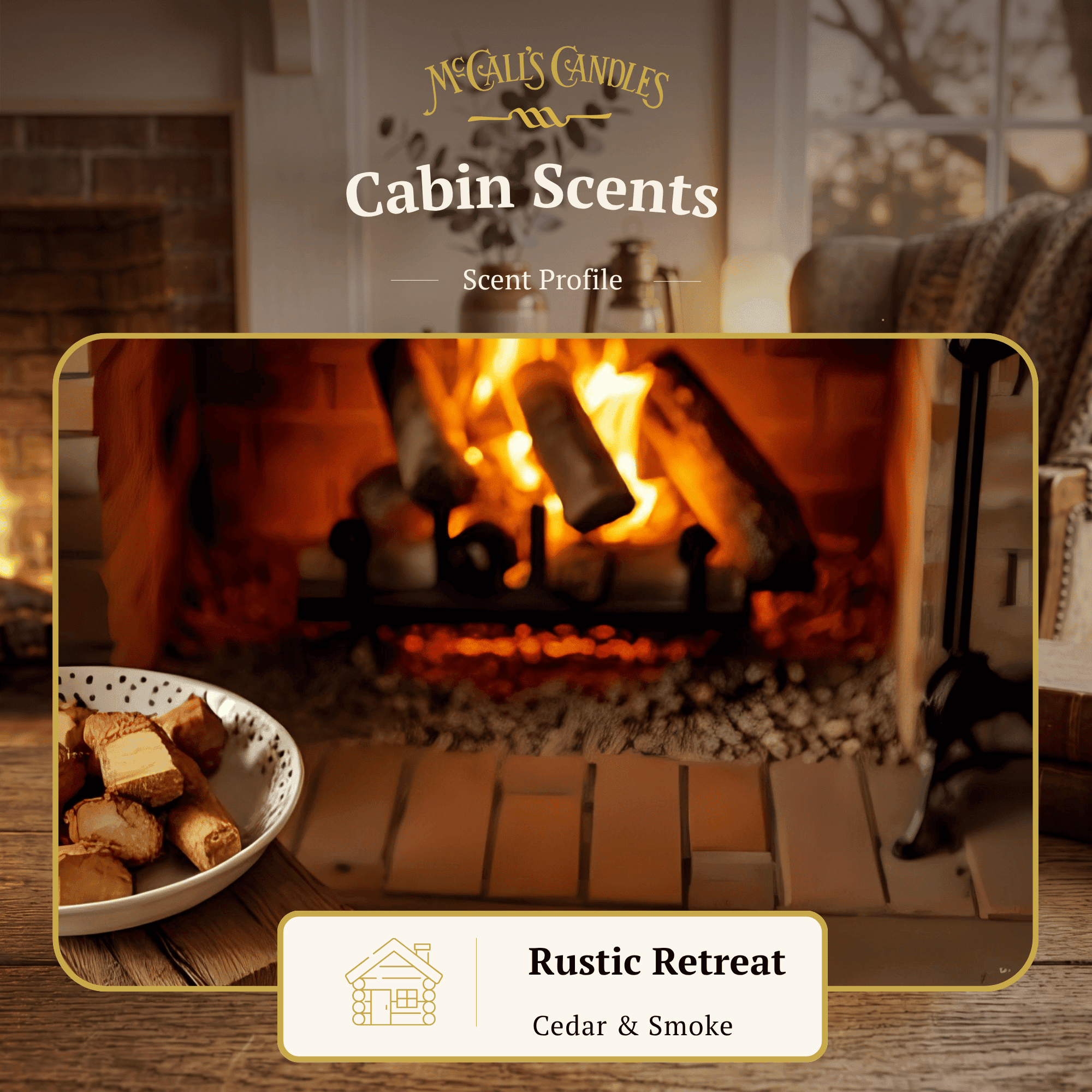 McCall’s Candles | Cabin Scents | 18 oz Scented Candle | Indulgence Collection | USA-Poured | Double Wick | Spicy Pine & Outdoor Forest Fragrance