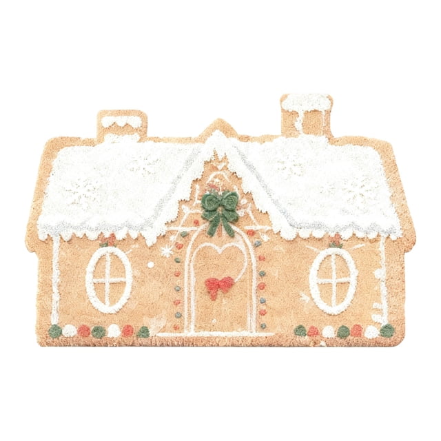 Fall Winter Outdoor Doormat Polyester Non Slip Floor Rug for Front Porch Patio Garage Laundry Room High Traffic Home Decor