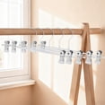 thumbnail image 4 of Unique Bargains 5 Pcs Pants Hanger with Clips Non-slip Garment Hanger White, 4 of 5