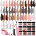 thumbnail image 1 of Kit de uñas en polvo AZUREBEAUTY Classic Brown Nude +20 colores, 1 of 8