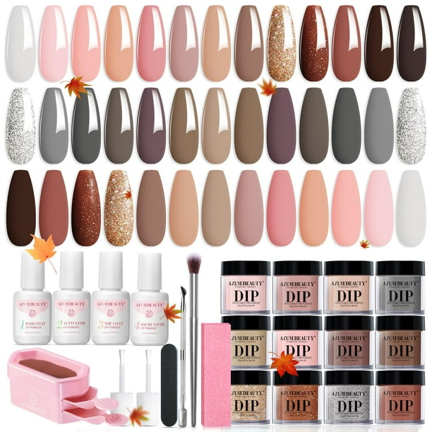 Kit de uñas en polvo AZUREBEAUTY Classic Brown Nude +20 colores
