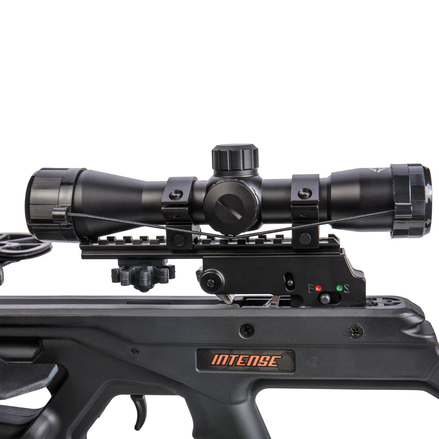 BearX Intense Ready to Shoot Crossbow Package with Scope, Quiver, Bolts, Cocking Rope, and Wax, Strata Finish