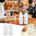 thumbnail image 5 of Qiangzon Set of 2 Large 24 Oz Condiment Bottles – Open Tip Screw on Spout, Durable Plastic Diner Style Bottles for Ketchup, Mustard, Syrup and More – Leak Proof Design for Easy Pouring 2 Jam Jars, 5 of 6