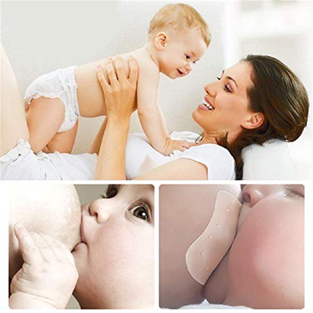 Amerteer Nipple Shield - Premium Contact Nippleshield for Breastfeeding (2 Pack), Clear