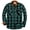 Green, variant on Men's Flannel Shirts Cotton Long Sleeve Shirt Casual Button Down Shirts with 2 Pockets