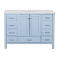 thumbnail image 2 of KBC Horizon 48" Wood Bathroom Vanity w/Engineered White Stone in Powder Blue, 2 of 5