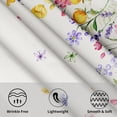 thumbnail image 4 of Watercolor Flowers Spring Tablecloth Purple Blue leaf Round Tablecloth 60 Inch Wild Floral Spring Table Cloth for Farmhouse Kitchen Decor Polyester Fabric Summer Table Cover for Party Outdoor Camping, 4 of 5