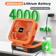 thumbnail image 6 of Solar Camping Fan with LED Light, 4000mAh Rechargeable Tent Fan, 4 Speeds, 90° Oscillation, Portable Outdoor Fan for Camping, Travel and Emergency Use, 6 of 7