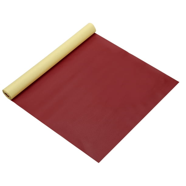 Kit de cinta de reparación de cuero autoadhesiva Uxcell de 14"x54" para muebles, sofás, sillas, asientos de coches, barcos, chaquetas, Rojo Vino