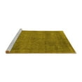 thumbnail image 2 of Ahgly Company Machine Washable Indoor Round Oriental Yellow Industrial Area Rugs, 5' Round, 2 of 4