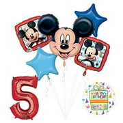 NEW Mickey Mouse 5th Birthday Party Supplies Balloon Bouquet Decorations