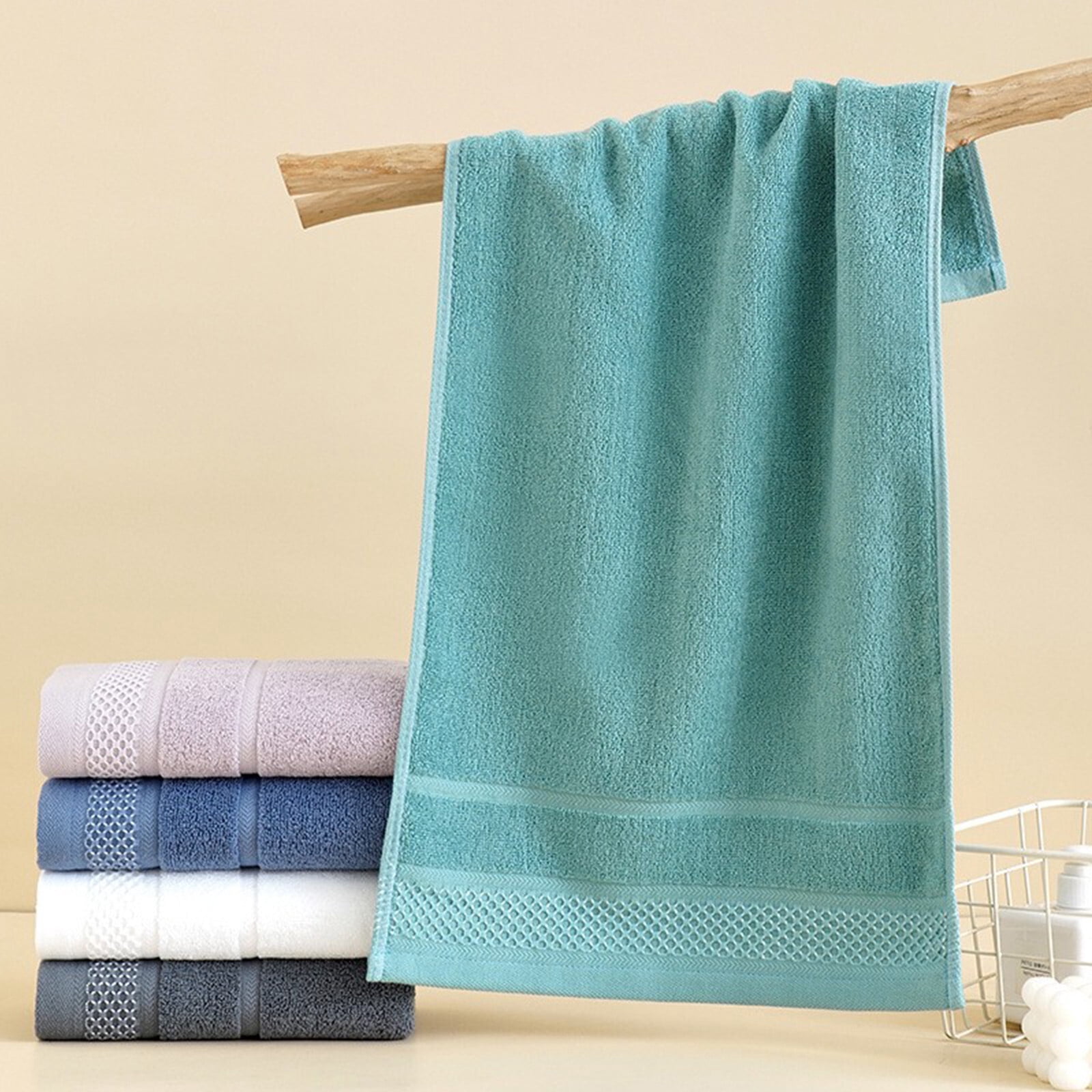 Under $5 Clearance! Bath Towel, InsCrazy 100% Cotton Towel, Thick and Soft, Quick Dry, Highly Absorbent Household Towel for Bathroom, Sport, Wash Face, Large Gift Hand Towel