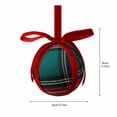 thumbnail image 2 of Green Plaid Christmas Ball Ornament with Velvet Bow, 1-Pack, Traditional Tartan Design, for Christmas Tree Decorations, Hanging Decoration, 2 of 3