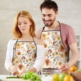 thumbnail image 5 of Pioneer Flower Floral Print Pattern Apron-Garden Aprons for Women with Pockets-Cotton Linen Waterproof Kitchen Cooking Gardening Aprons Adjustable for Kitchen,Cooking,BBQ and Salon 33x27 Inch, 5 of 7