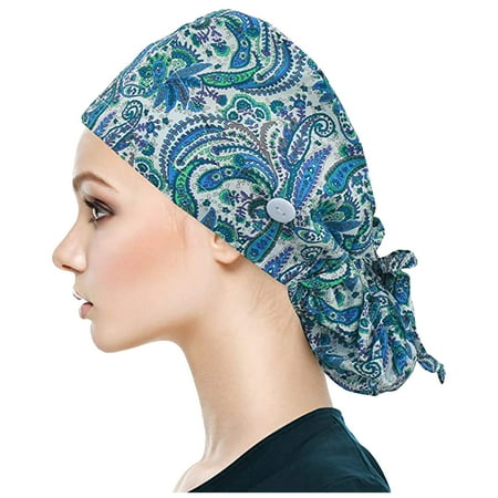 

Top Level Baseball Cap for Men And Women Cap Womens With Sweatband Bouffant Mens and Hat for Scrub With Buttons Baseball Caps Retro Hat