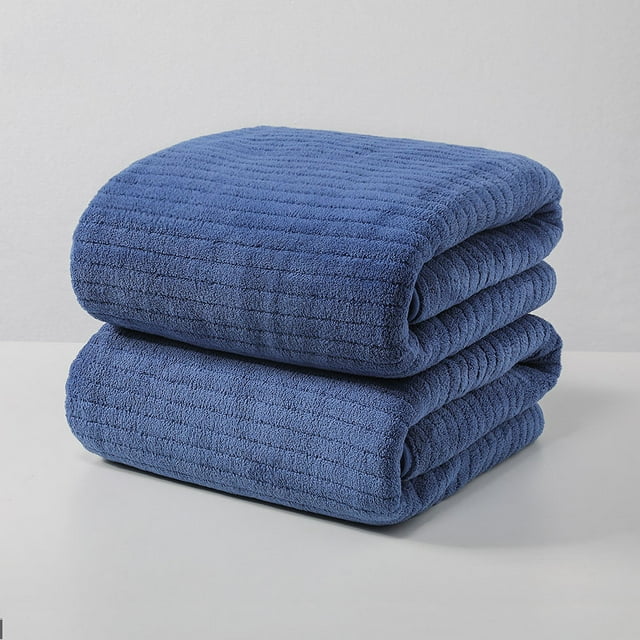 Bath Towels Extra Large,Large Beach Towel Velvet Towel for Adult Daily Use at Home Absorbent Dry Hair Towel That Does Not Hair Beach Towel Strip Patterned Bath Towel Beach Towels for Adults
