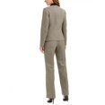 thumbnail image 2 of Le Suit Women's Plaid Print Pantsuit Med Beige Size 18, 2 of 3