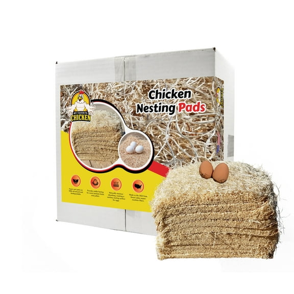 Nesting Box Pads for Chickens - Natural Fiber Liners 10pk