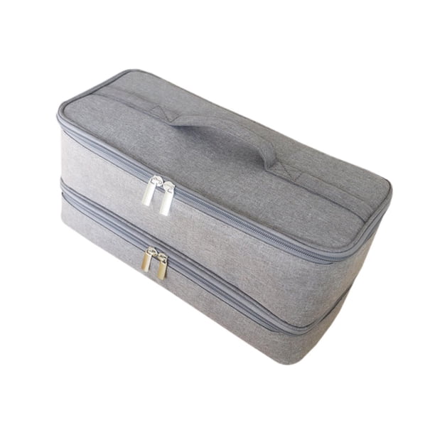 Bolsa de transporte para secador de pelo, ligera, multiusos, para baño. Gris