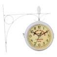 thumbnail image 1 of Reloj de pared de doble cara, obra de para interiores, práctico reloj de pared decorativo de doble cara para cafetería, sala de estar,, 1 of 9
